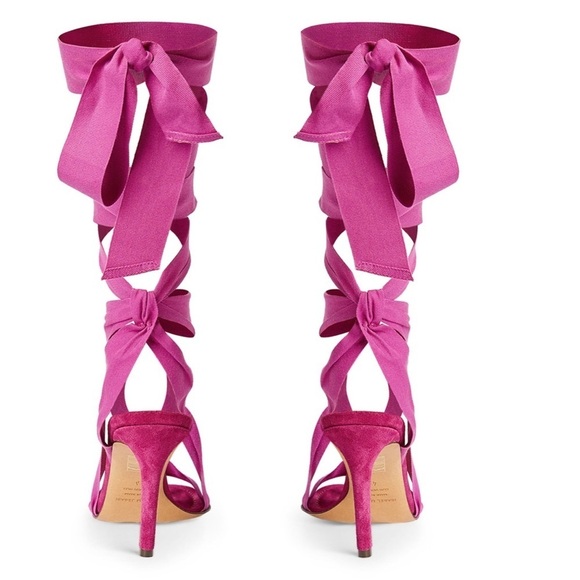 ISABEL MARANT Ribbon Sandals Lace-Up Ariel pink 💗💗💖💖✨✨ New no box - Picture 4 of 9